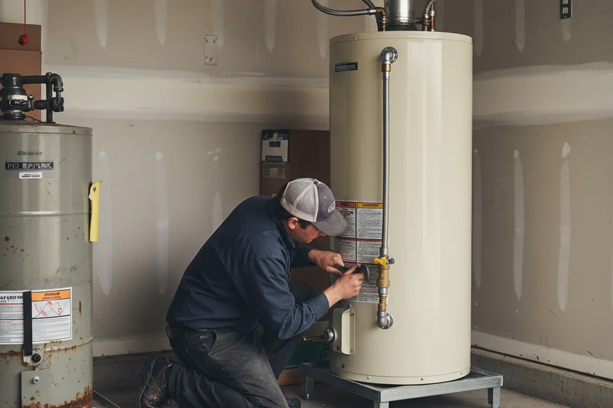 Water heater and shutoff valve replacement in Boonton